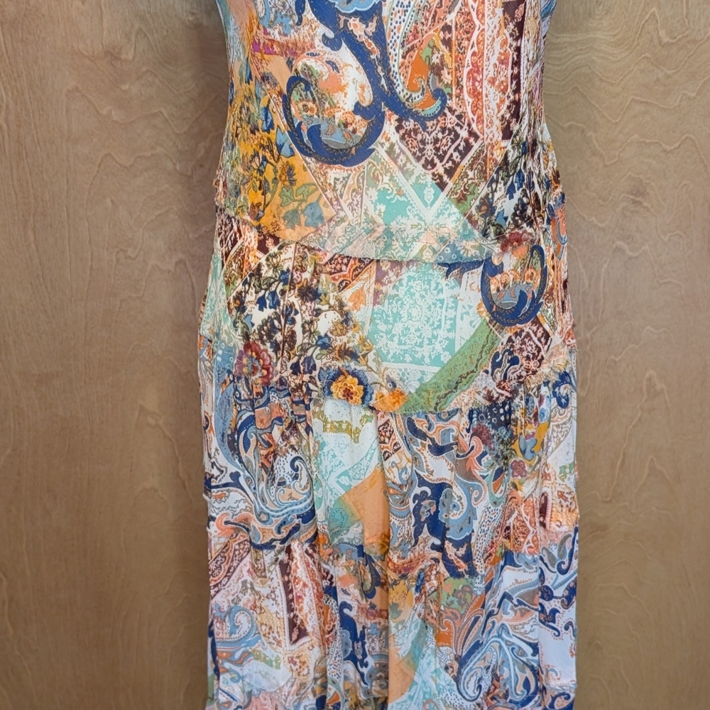 Nine West Colorful Patchwork Sleeveless Dress